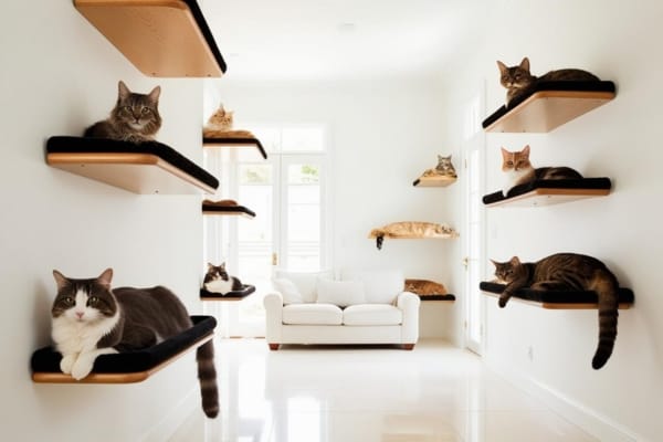 DIY Cat Shelves and Perches